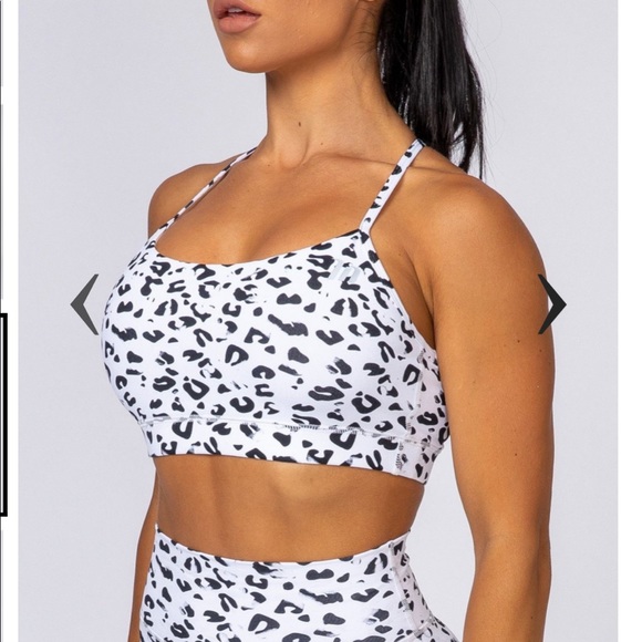 Muscle Nation Snow Leopard Tone Bra-Medium - Picture 2 of 9